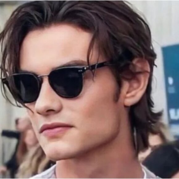 Prada PR17YS 1AB03R Women BRAND NEW Sunglasses Black Green Polarized Oval - Picture 11 of 12